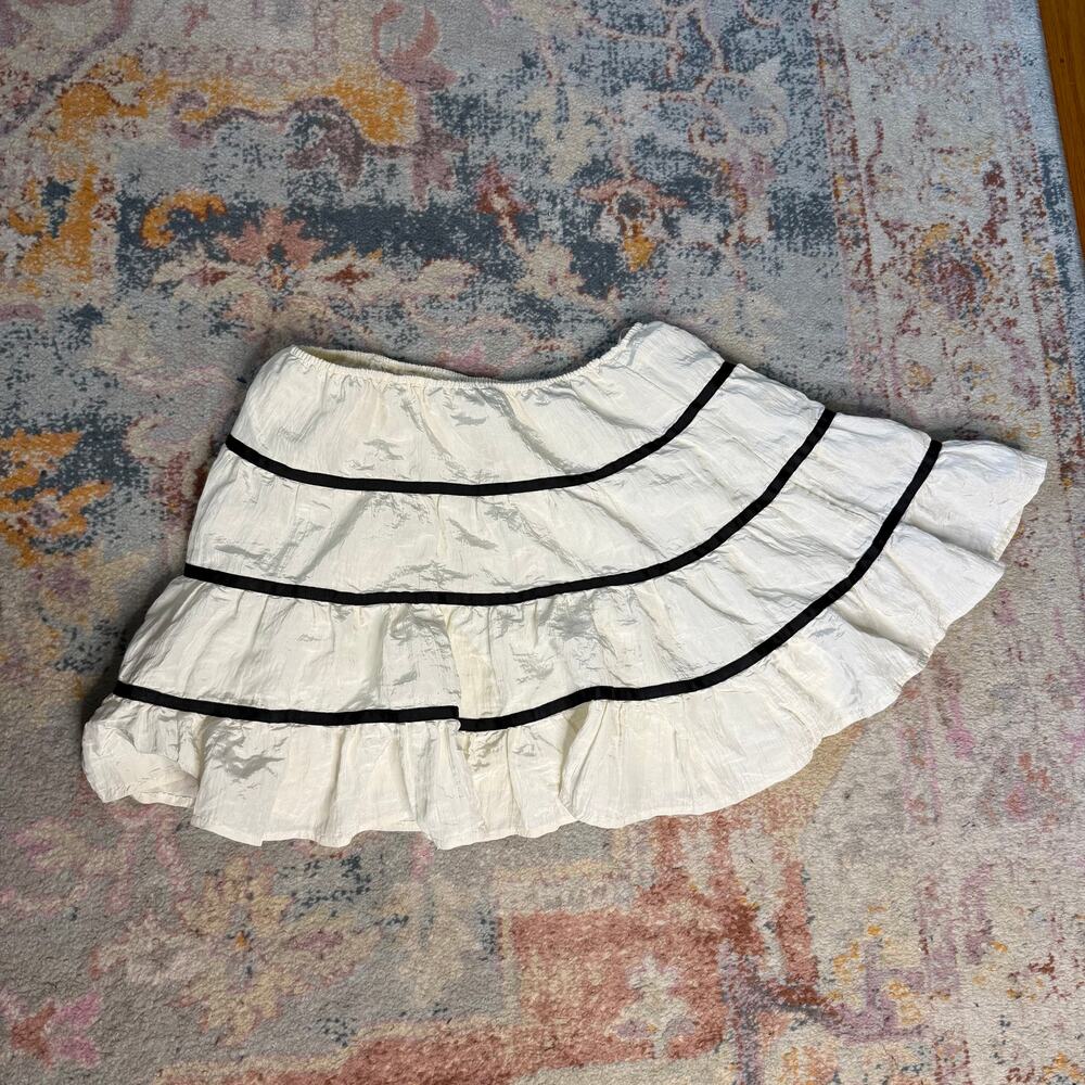 Vintage Y2K coquette black and white tiered mini skirt - Picture 8 of 8